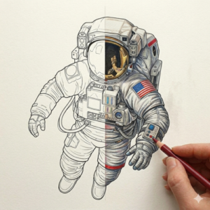 kleurplaten astronaut