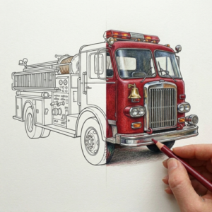 kleurplaat brandweer