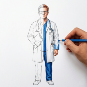 kleurplaat dokter