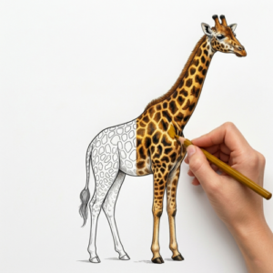 kleurplaten giraffen